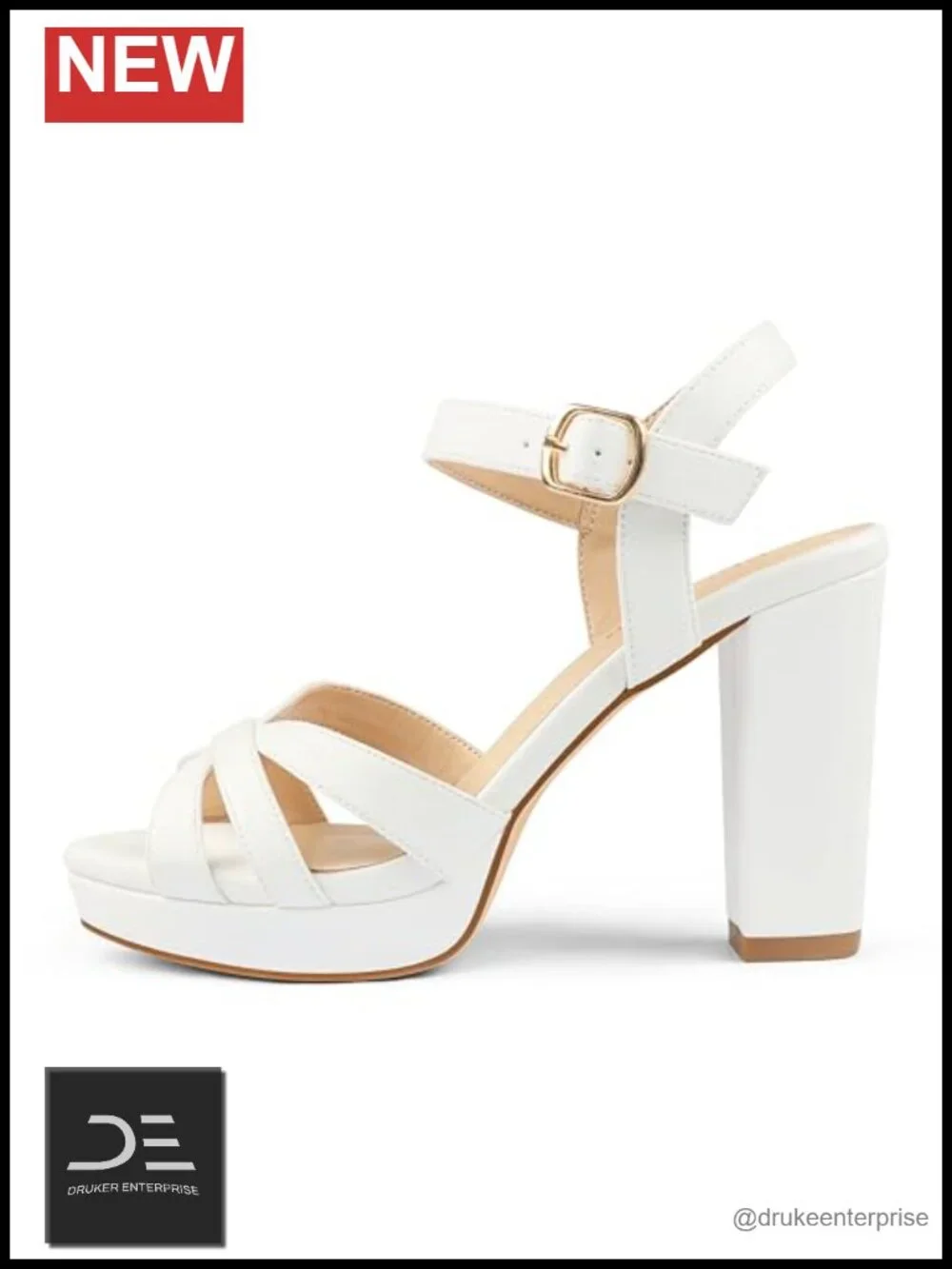 Women's Platform Chunky Heels Ankle Strap Block Heeled Sandals Party Wedding